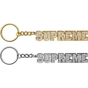 Supreme Block Logo - SUPREME Block Logo Keychain Gold Silver box logo camp cap tnf S/S 18 ...