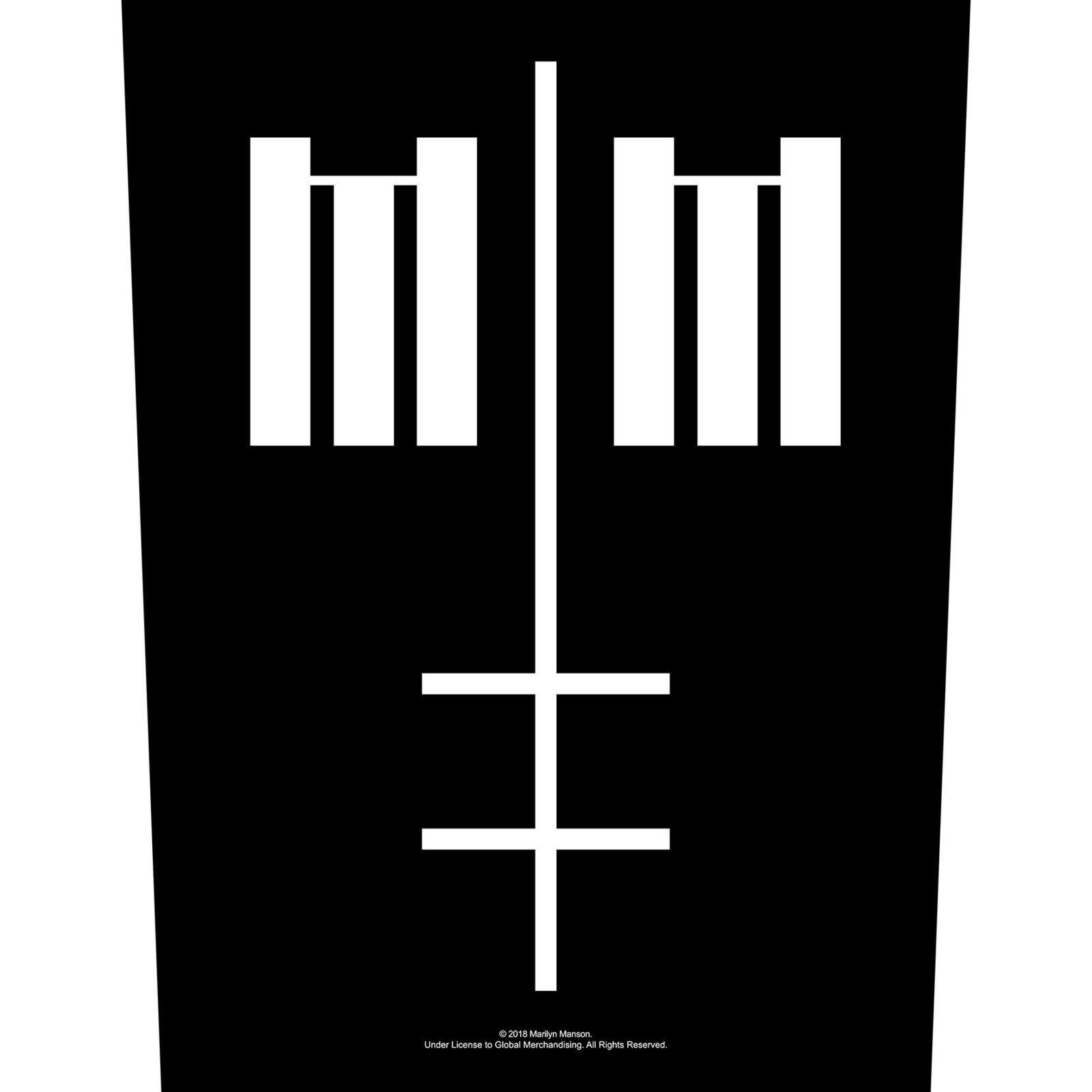 Marilyn Manson Official Logo - Marilyn Manson Cross Logo Back Patch