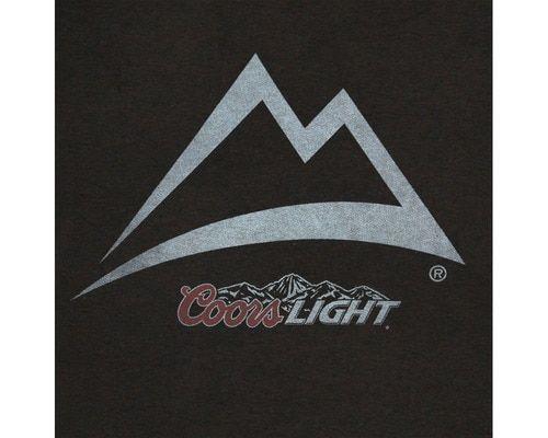 Black Coors Light Logo - Coors Light Mountain Outline Black Graphic T-Shirt - Quality Liquor ...