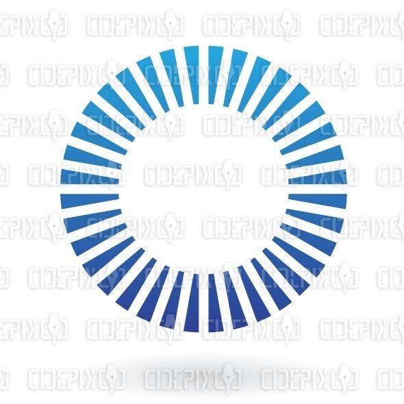 Blue and a Circle with Blue Lines Logo - abstract blue lines circle logo icon | Cidepix