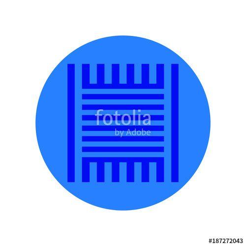 Blue and a Circle with Blue Lines Logo - Blue squares made up of lines in a circle, minimal logo and design ...