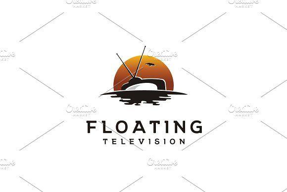TV Production Logo - Floating TV movie production logo Logo Templates Creative Market
