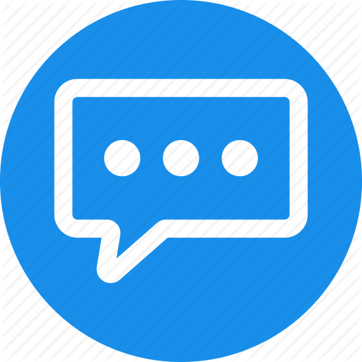 Blue and a Circle with Blue Lines Logo - Blue, bubble, chat, chatting, circle, comment, message icon