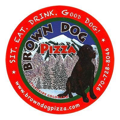 Brown Dog Logo - Brown Dog Pizza Brown Dog Logo Sticker