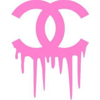 Pink Chanel Logo - Dripping chanel Logos
