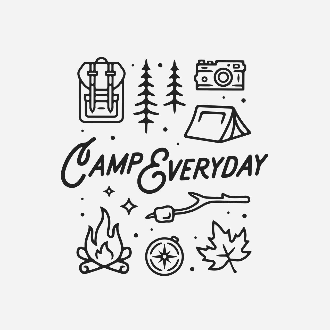 Drawing Art Logo - Shop Camp Everyday for more! #camp#fire#drawing#logo#design#shop ...