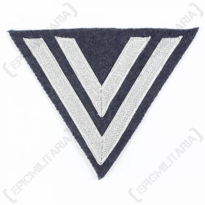 Silver Chevron Logo - Luftwaffe Obergefreiter Rank Chevron - Silver/Blue - Epic Militaria