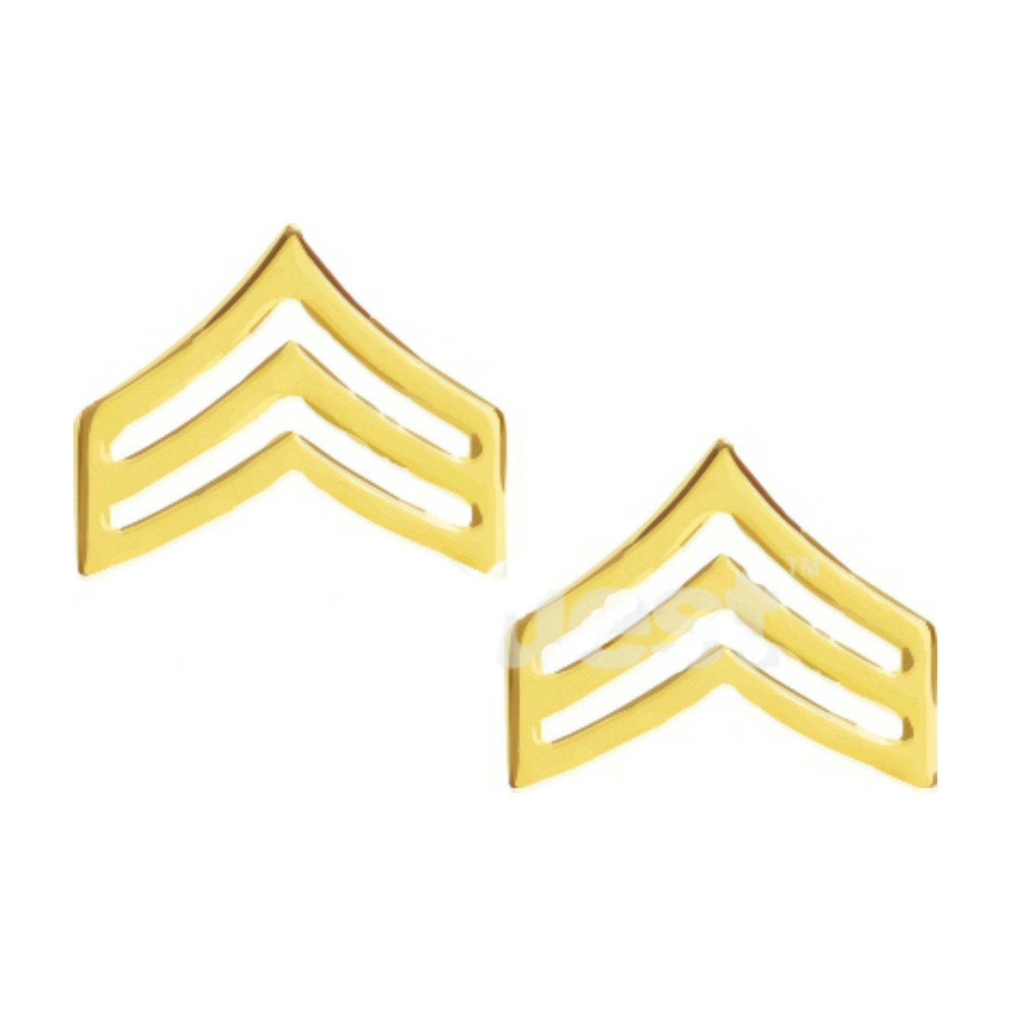 Silver Chevron Logo - Sergeant Chevron Collar Insignia | Medium 1