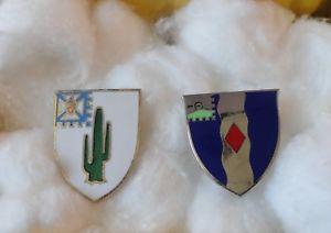 Two Red Diamond Logo - Two US Military Insignia Pins - Cactus - Red Diamond | eBay