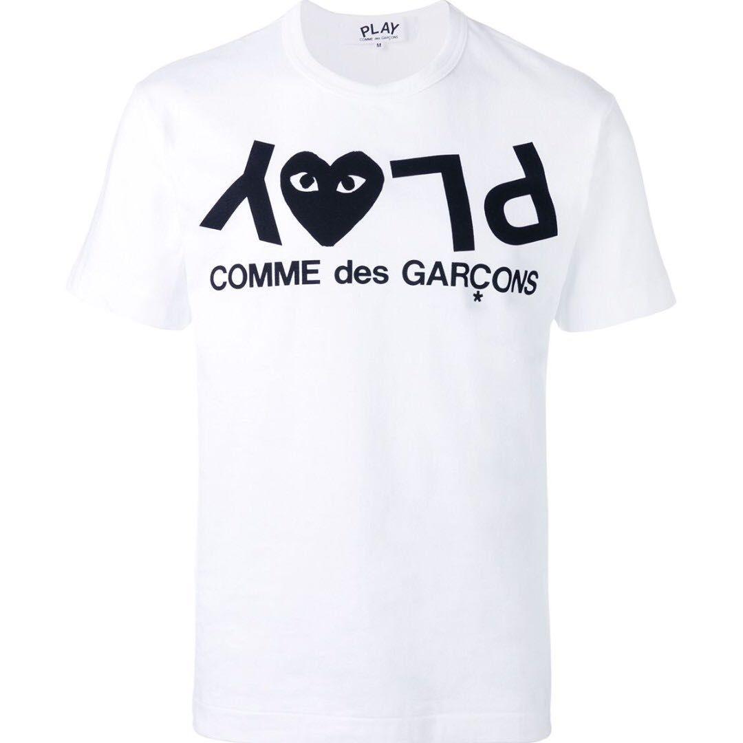 CDG Play Logo - CDG Play Logo Print T Shirt, Men's Fashion, Clothes, Tops On Carousell