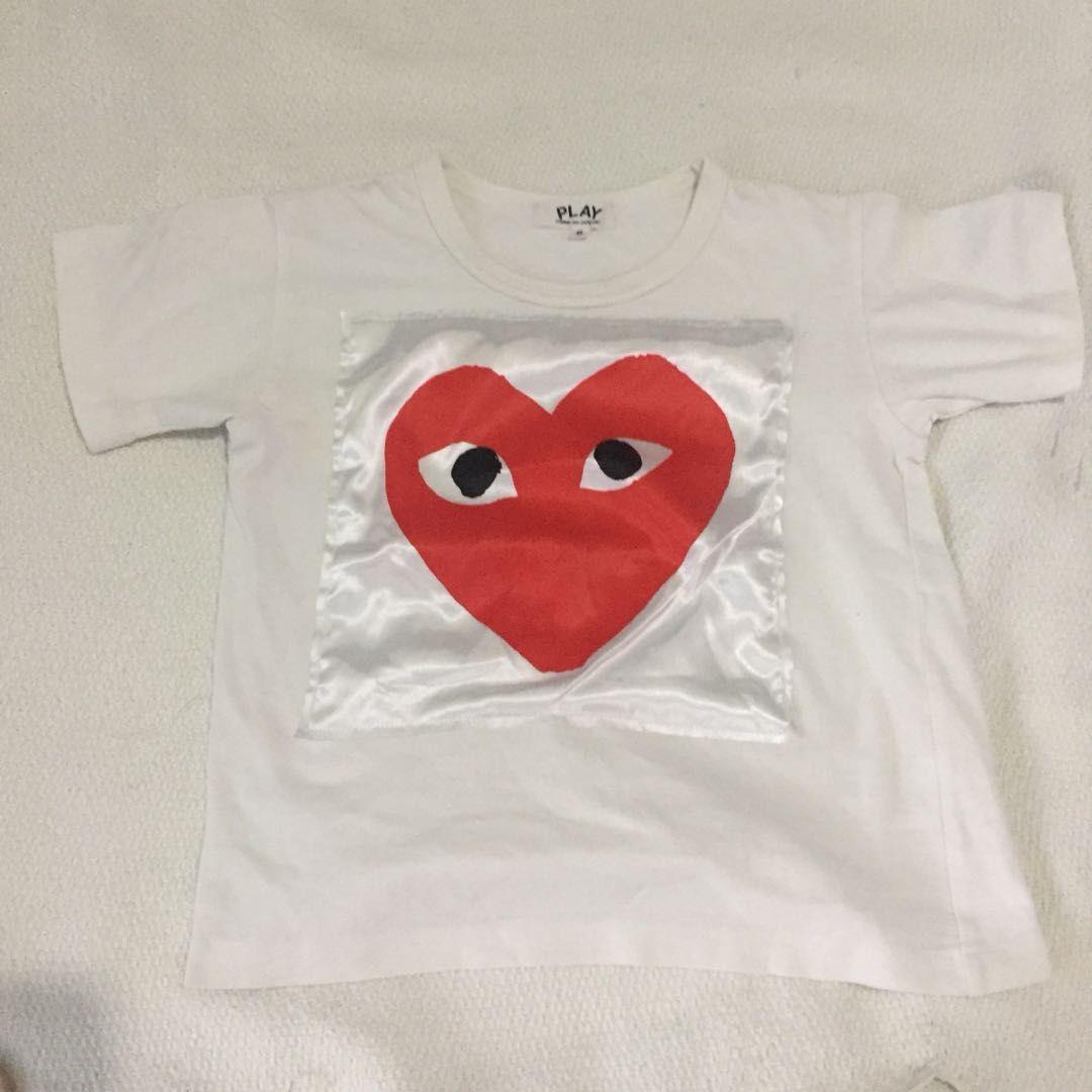 CDG Play Logo - Authentic CDG PLAY Logo Tee (kids Age 6 7), Women's Fashion, Clothes