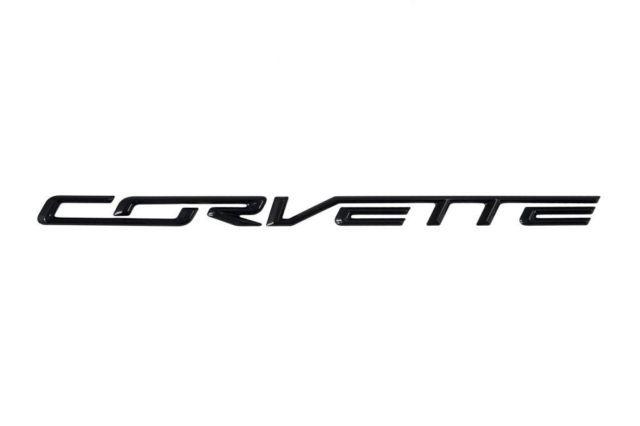 2014 Corvette Stingray Logo - Factory GM OEM 2016 Black Corvette Stingray Center Caps C7 Wheels ...