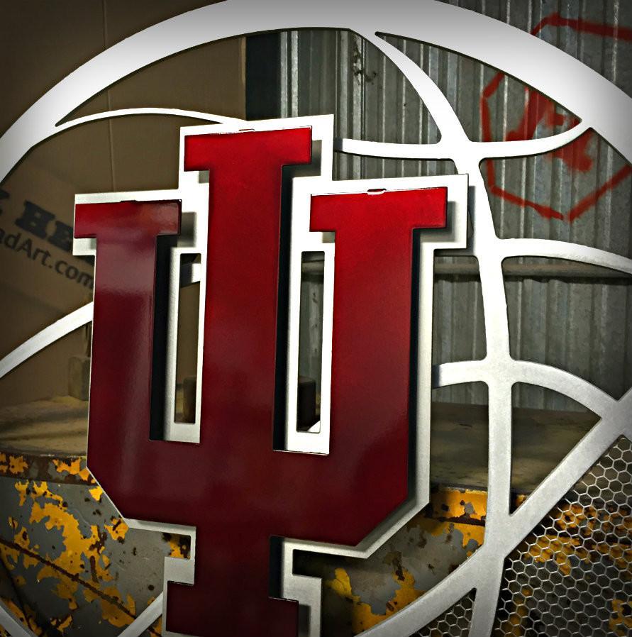 Indiana University Basketball Logo - Indiana University Custom Artwork - Hex Head Art