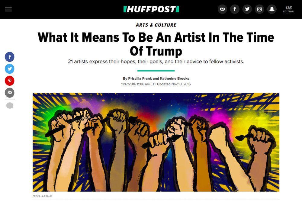Huffington Post Arts Logo - HUFFINGTON POST // What It Means To Be An Artist In The Time Of