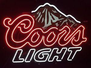 Coors Light Mountain Logo - New Coors Light Mountain Beer Logo Neon Light Sign 17x14