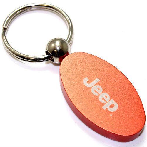 Orange Oval Logo - Orange Aluminum Metal Oval Jeep Logo Key Chain Fob Chrome Ring | eBay