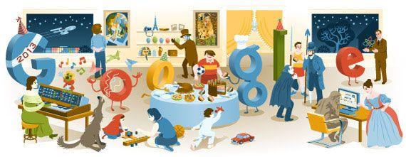 Fun Google Logo - Search Engine New Years Eve Logos For 2012 & Google's Special ...