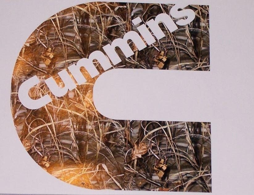 Camo Diesel Logo - Cummins C M4 Real Tree Camo Decal