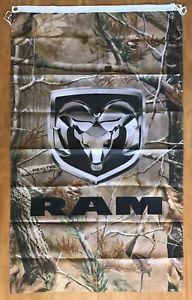 Camo Dodge Logo - Dodge Ram Realtree Camo Logo 3X5 Garage Wall Banner Flag Man Cave ...