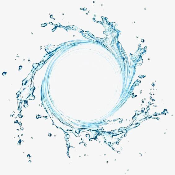 Round Blue Water Drop Logo - Round Watermark, Blue Water Drop, Water, Splash PNG Image