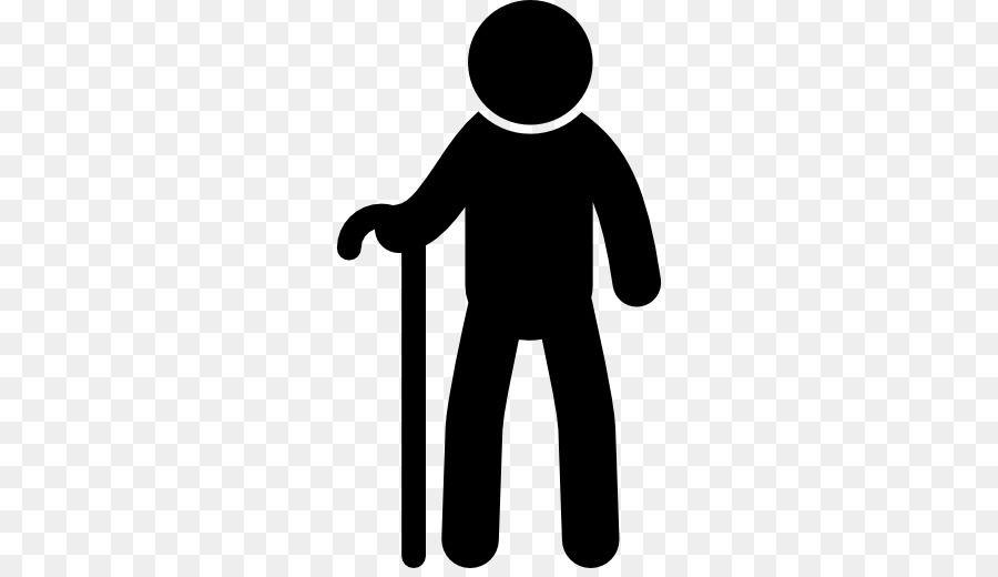 Old Person Logo - Old age Walking stick Silhouette Man png download