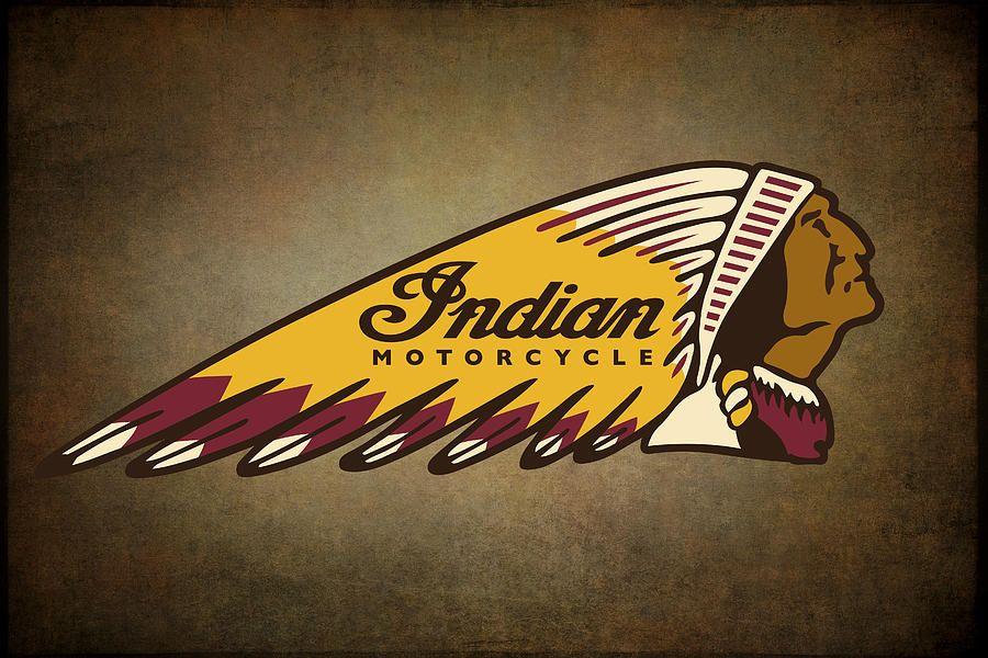 Indian Motorcycle Logo - War Bonnet Indian Motorcycle Vintage Logo Digital Art