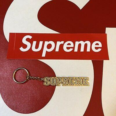 Supreme Block Logo - SUPREME BLOCK LOGO Keychain (Gold) Ss18 Box Logo Crewneck Fw18 F*ck
