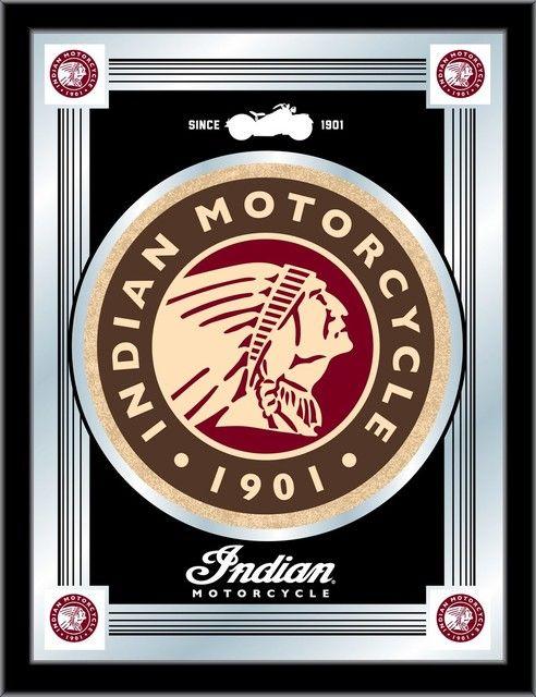 Indian Motorcycle Logo - Indian Motorcycle Logo Mirror - Contemporary - Game Room Wall Art ...