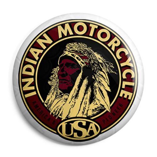 Indian Motorcycle Logo - Indian Motorcycle - USA Logo Button Badge, Fridge Magnet, Key Ring ...