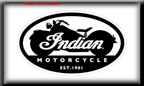 Indian Motorcycle Logo - Indian Motorcycle 1901 Vintage Gold Oval - 2D Sticker