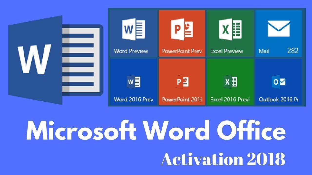 2018 Microsoft Word Logo - Activate WORD Office All Versions 2018 | FOR LIFE TIME - YouTube