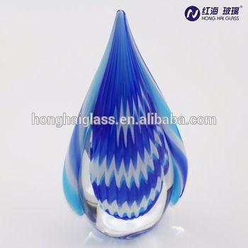 Round Blue Water Drop Logo - China Factory Wholesale Home Decoration Blue Water Drop Glassware