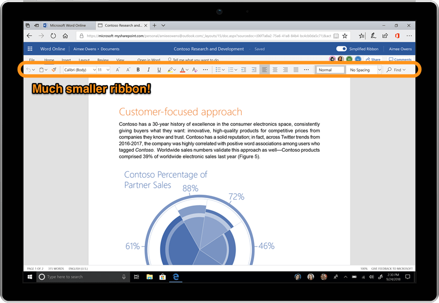 2018 Microsoft Word Logo - Microsoft redesigned Office
