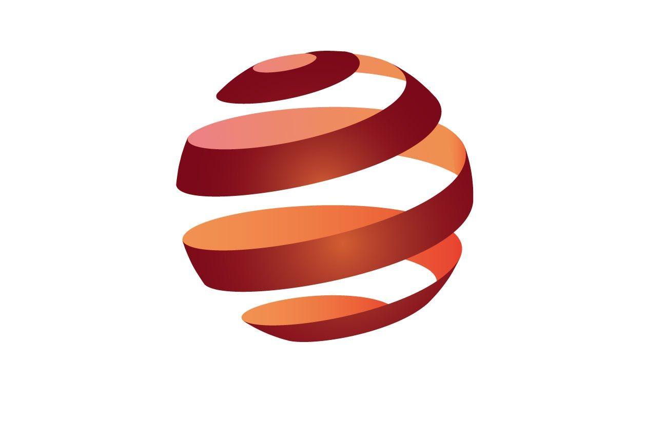 Oval Globe Logo - Illustrator Tutorial. How to make 3D Globe Spiral Logo Design