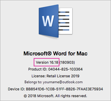 2018 Microsoft Word Logo - Go back to Office 2016 for Mac after upgrading to Office 2019