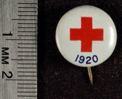 American Red Cross Button Logo - Military Realia / Artifact: American Red Cross. Pritzker