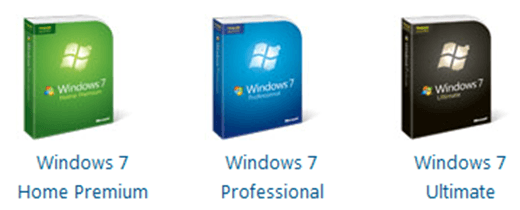Windows Versions Logo - Windows 7 Version Comparison - Home, Professional, Ultimate