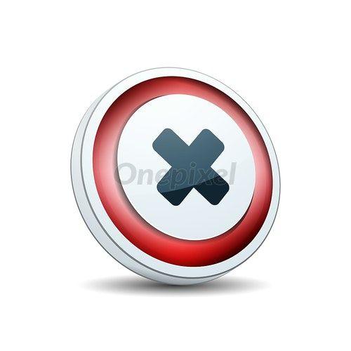 American Red Cross Button Logo - X Cross Button Illustration