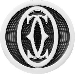 Black C Logo - CRT1220395 - Double C logo decor cufflinks - Sterling silver ...