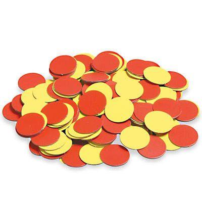 Yellow and Red Chips Logo - Counting & Sorting
