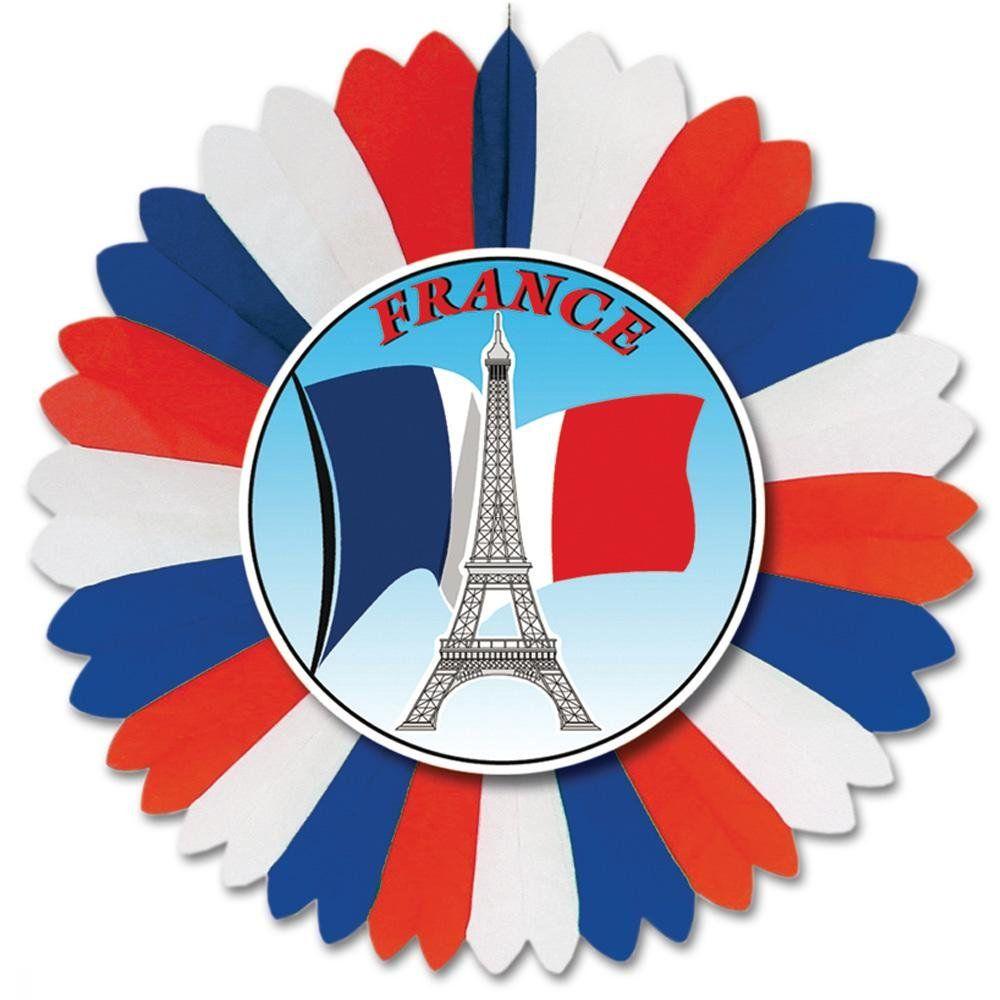 Ifal Tower with Red and Blue Circle Logo - Peeks France Bastille Day 60cm Eiffel Tower Paris Rosette Party ...