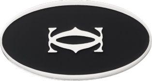 Black C Logo - CRT1220333 - Double C logo decor cufflinks - Sterling silver ...