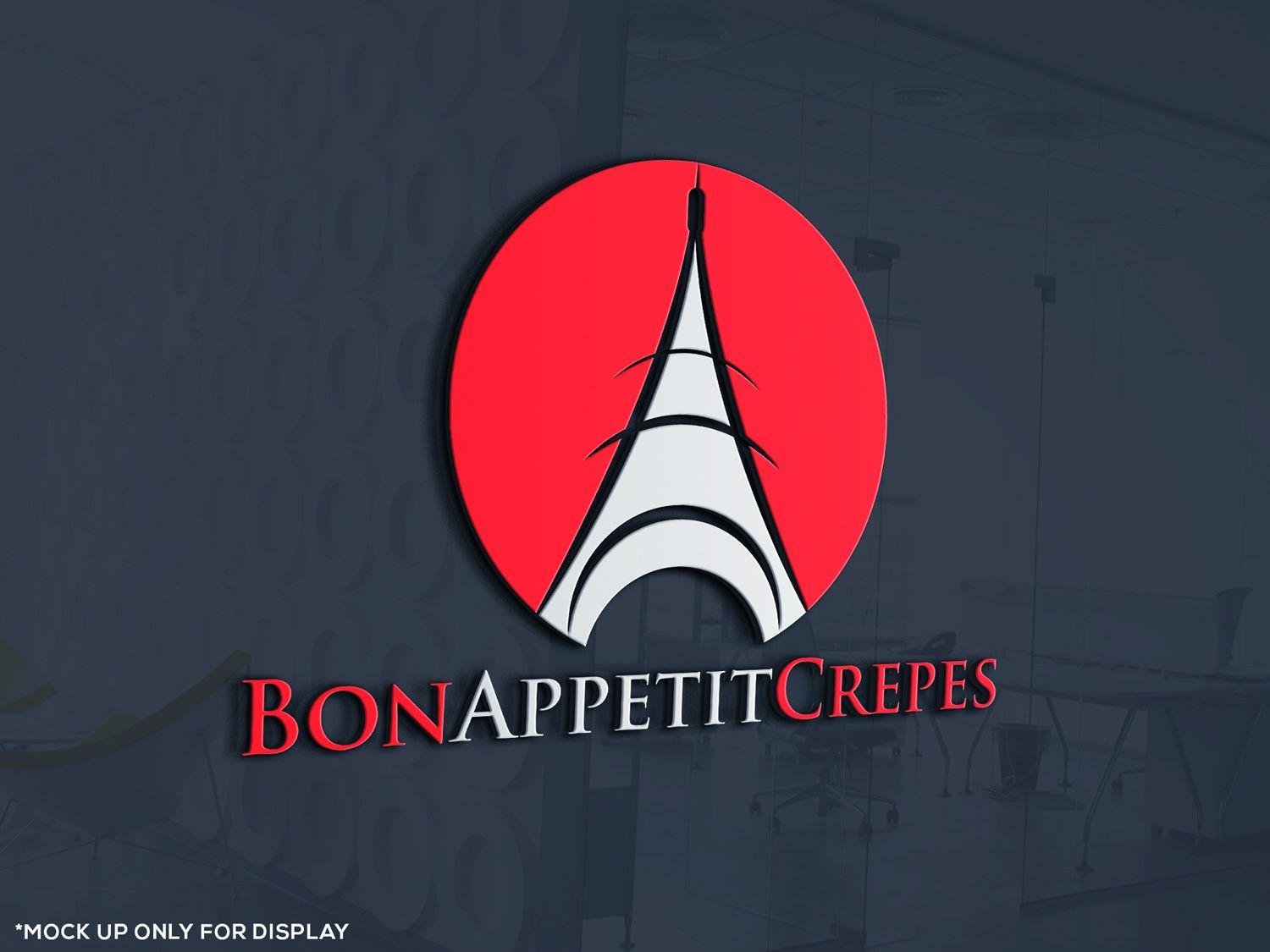 Ifal Tower with Red and Blue Circle Logo - Elegant, Upmarket, Restaurant Logo Design for We would like the logo