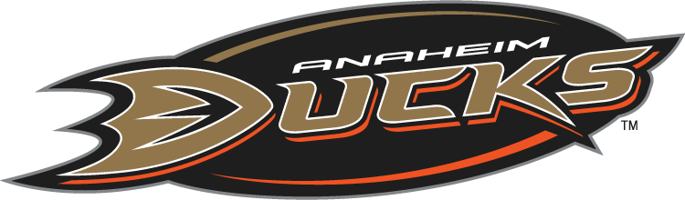 Anaheim Ducks Logo - Anaheim Ducks Alternate Logo (2007) logo in a black oval