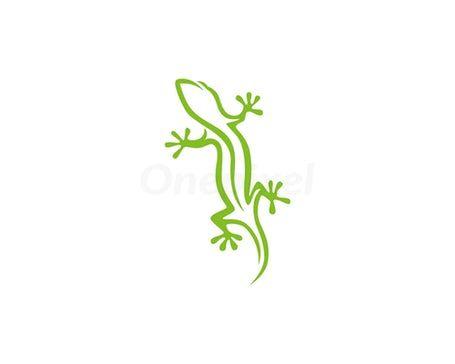 Green Lizard Logo - Gecko green logo vector symbol