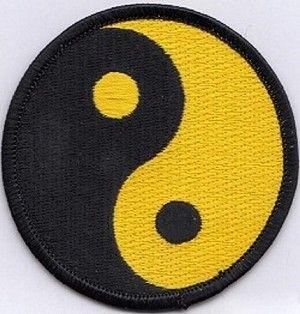 Black and Yellow Yin Yang Logo - Black & Yellow Ying Yang Patch