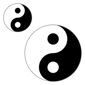 Black and Yellow Yin Yang Logo - Yin and yang