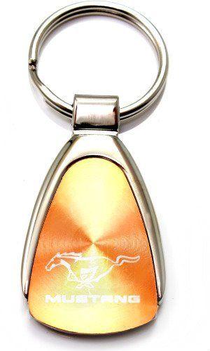 Orange Tear Drop Logo - Genuine Ford Mustang Orange Logo Metal Chrome Tear Drop Key Chain ...