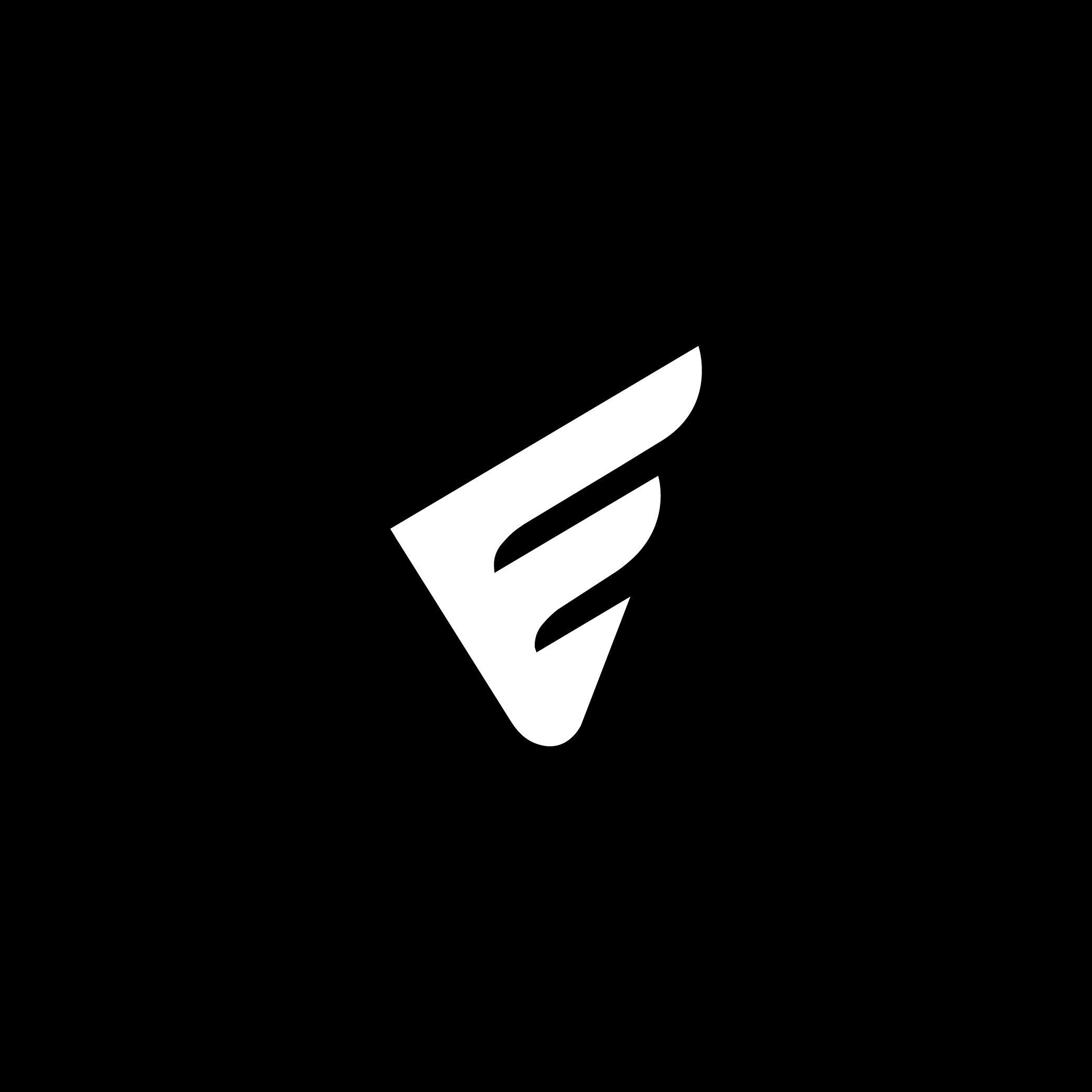 Black E Logo - E WING LOGO DESIGN
