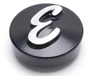 Black E Logo - Edelbrock 4271 Black Anodized Air Cleaner Nut With Silver 